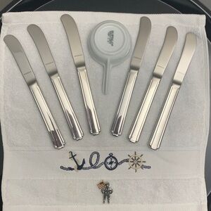 Oneida Etage Pattern - Set of 6 Butter Spreaders - 18/10 SS BUTTER is GOOD